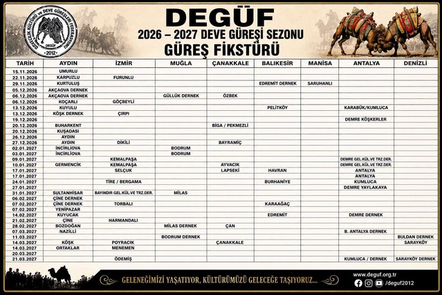 Aydın'da 24 deve güreşi takvimi belli oldu, ihlalde 5 bin 500 TL ceza var