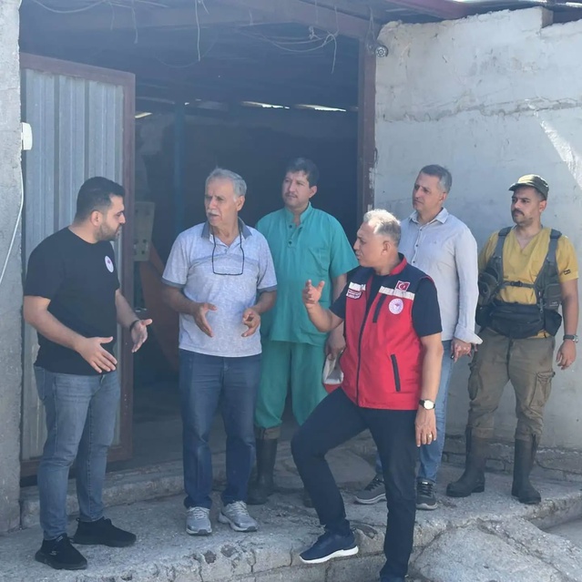 Hatay Altınözü'nde hayvancılık işletmesinde biyogüvenlik için yeni model tanıtıldı