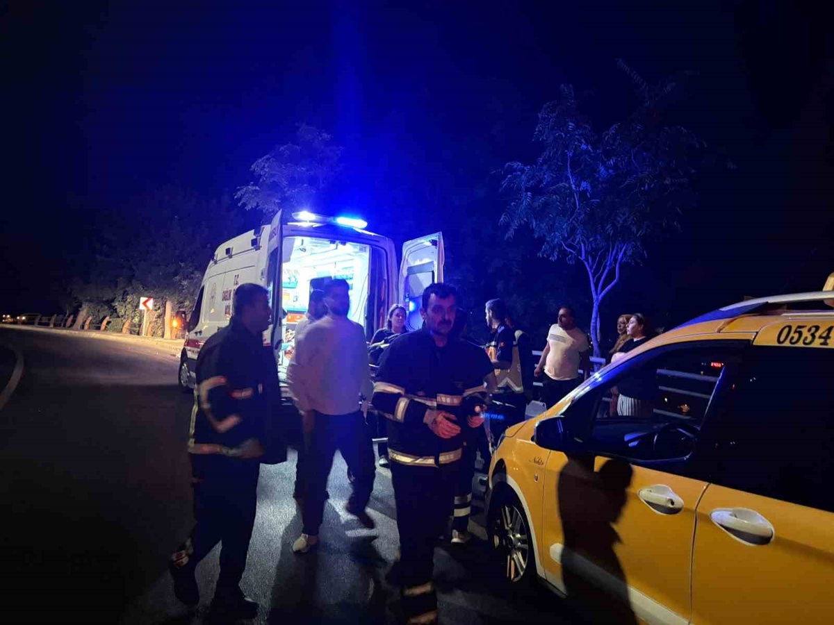Mardin Artuklu\'da reklam panosuna çarpan otomobildeki 3 kişi yaralandı