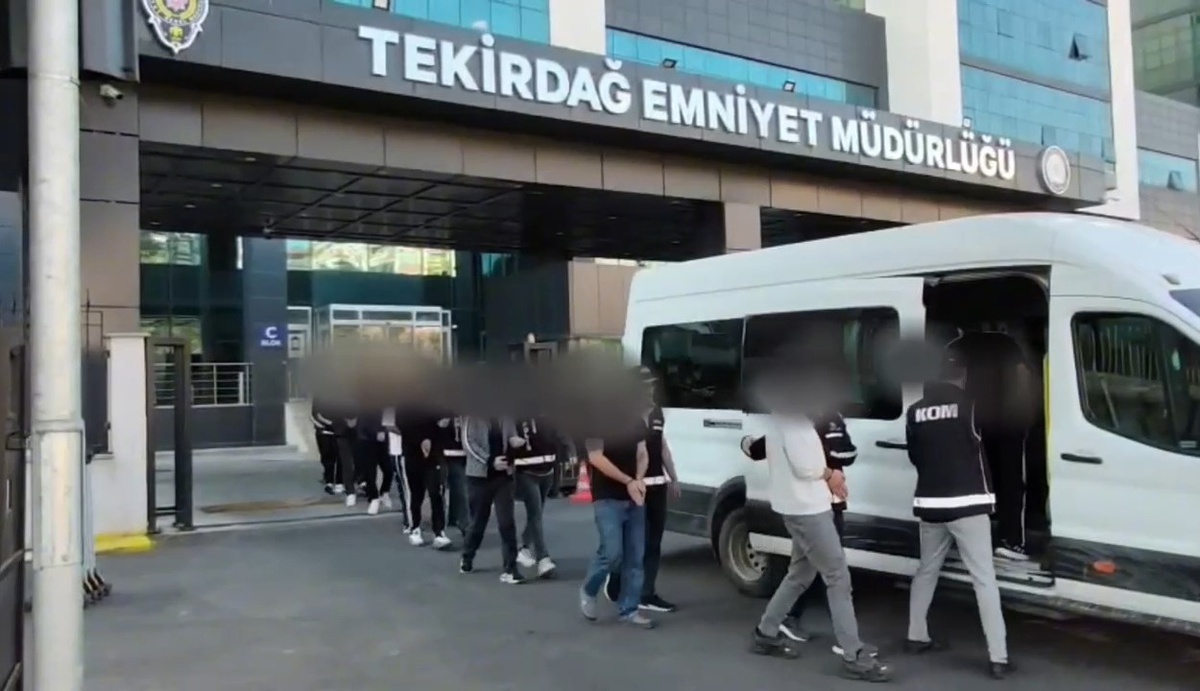 Tekirdağ merkezli eş zamanlı kurşunlama operasyonunda 8 şüpheli tutuklandı
