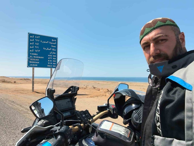 Bafra Adliyesi memuru, 22 günde yaklaşık 7 bin kilometre motosikletle umre yaptı