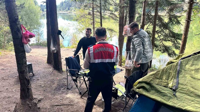 Bilecik jandarması gölet ve ormanlık alanlarda yangın ve boğulmaya karşı önlem aldı