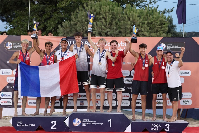 Foça'da 18 Yaş Altı Avrupa Plaj Voleybolu Şampiyonası'nda Hollanda ve Avusturya kazandı