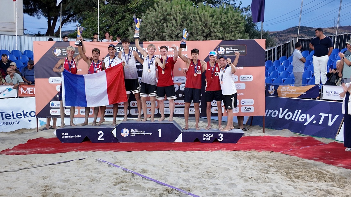 CEV U18 Plaj Voleybolu Avrupa Şampiyonası Foça\'da Hollanda ve Avusturya zaferiyle bitti
