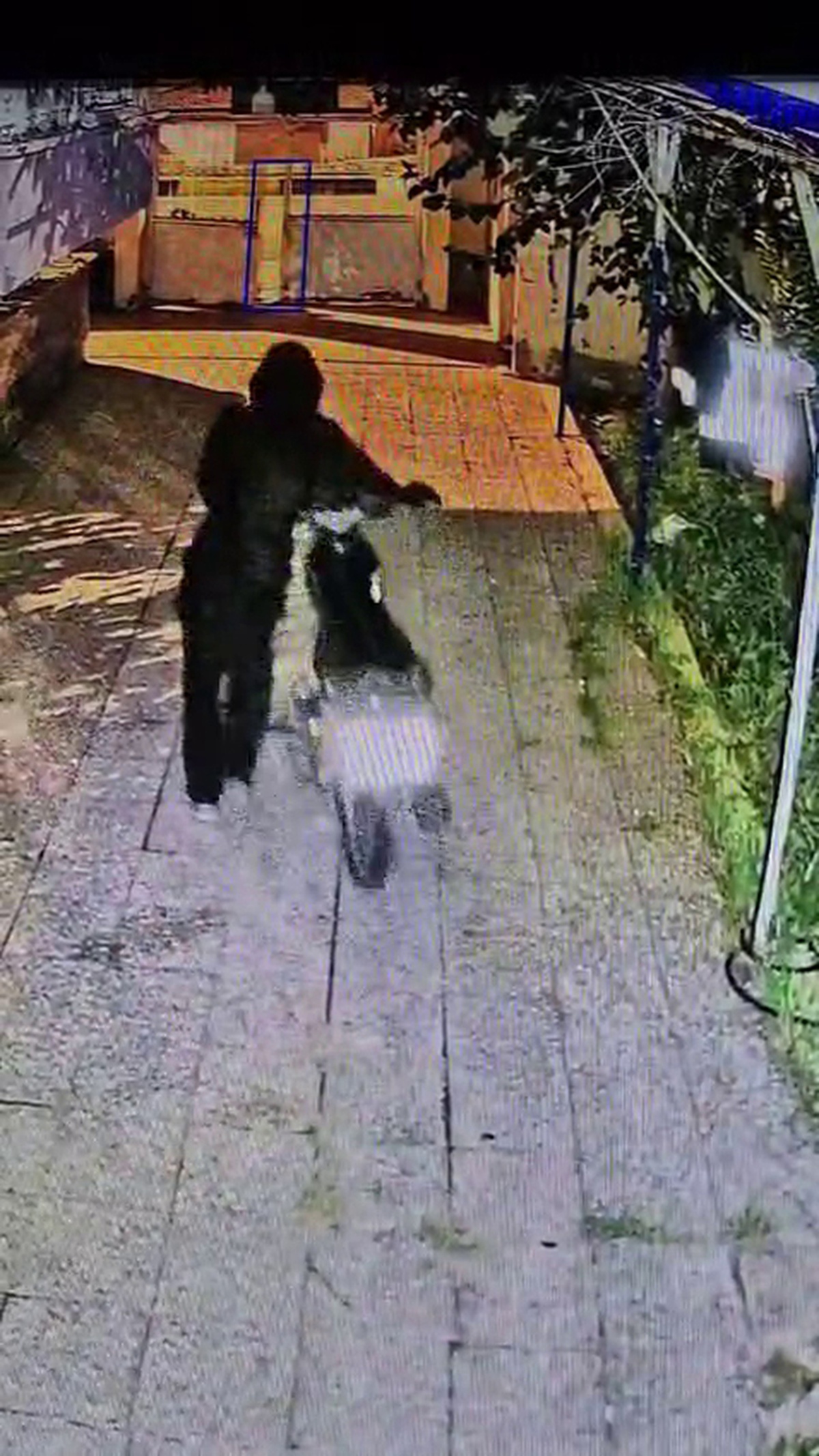 Hatay Reyhanlı\'da maskeli 2 kişi ev avlusundaki motosikleti iterek çaldı