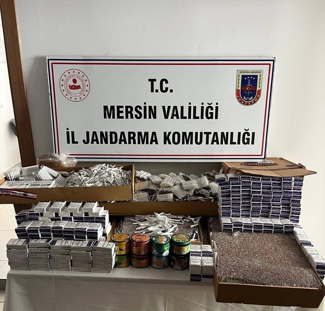 Mersin Anamur'da operasyonda 32 bin 120 makaron bulundu, şüpheli gözaltına alındı