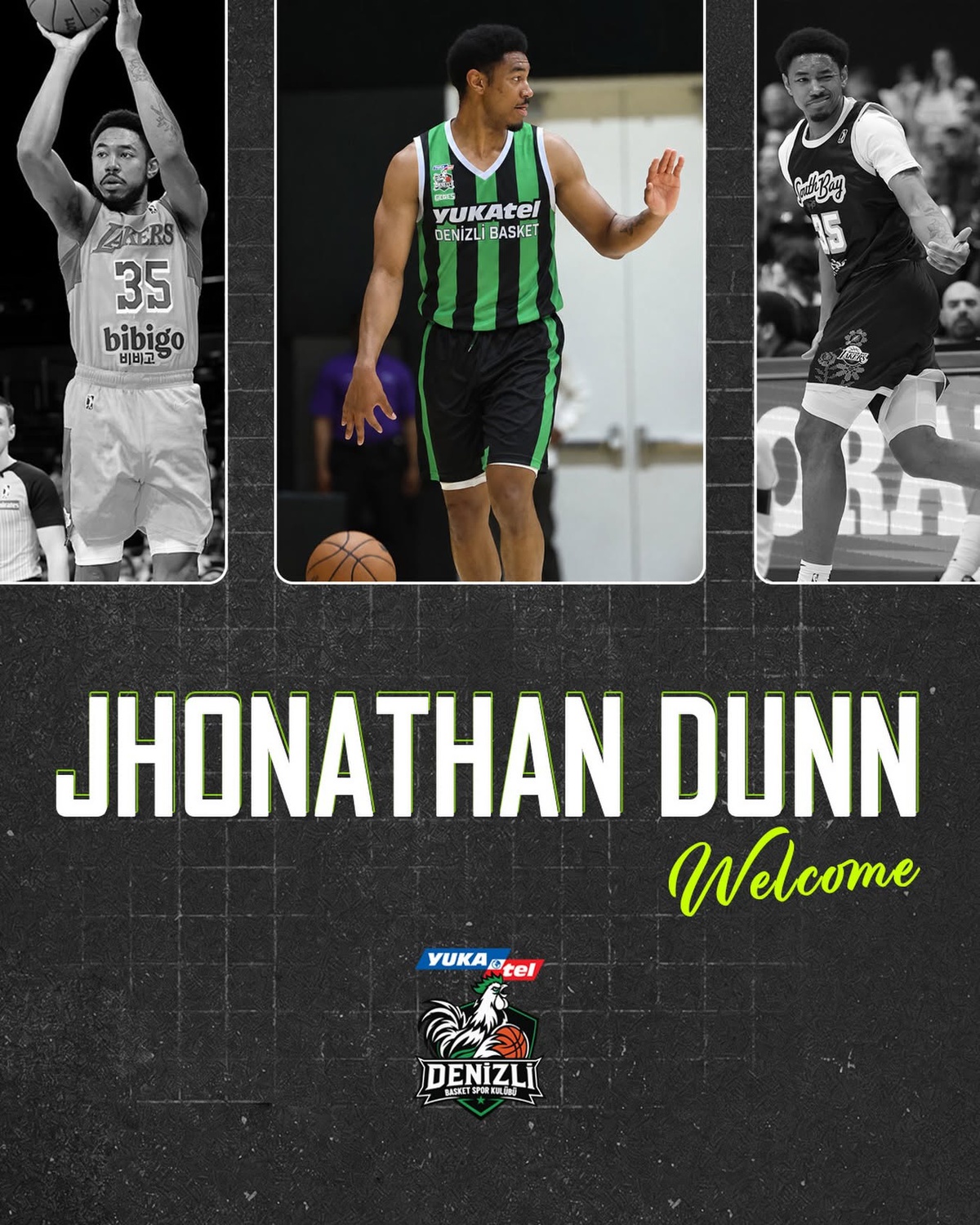 Yukatel Denizli Basket, Aliağa Petkimspor maçı öncesi Dunn\'ı kadrosuna kattı