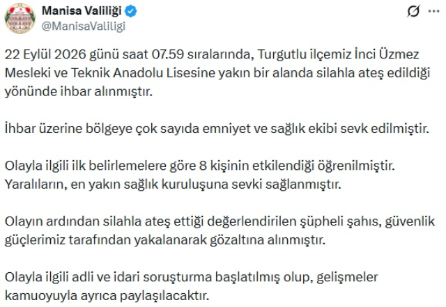 Manisa'da okulu hedef alan saldırganın kimliği belli oldu