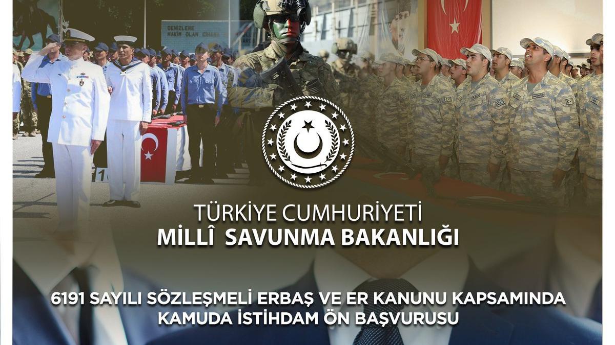Kamuda istihdam için sözleşmeli erbaş ve erlere ön başvuru duyurusu MSB\'den geldi