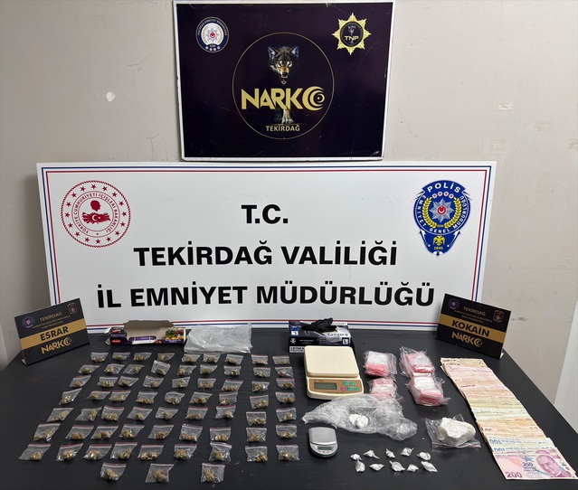 Tekirdağ'da 25 uyuşturucu zanlısı tutuklandı, 4 milyon lira ele geçirildi