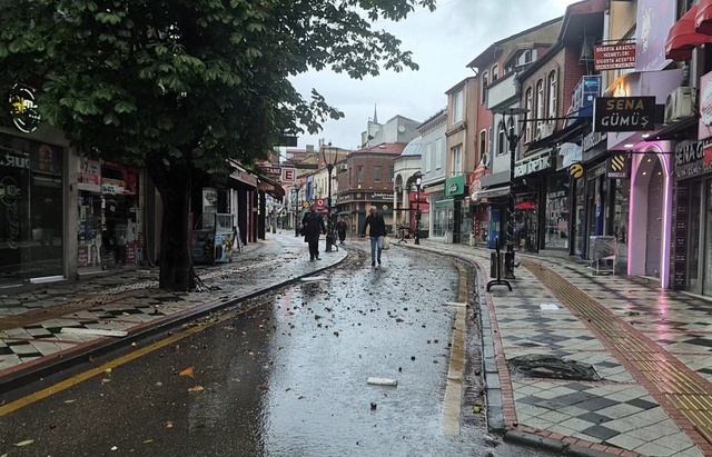 Bartın'ı fırtına vurdu! Ağaçlar devrildi, elektrikler kesildi
