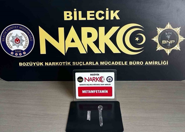 Bilecik Bozüyük'te metamfetamin bulan polis 1 şüpheliyi yakaladı