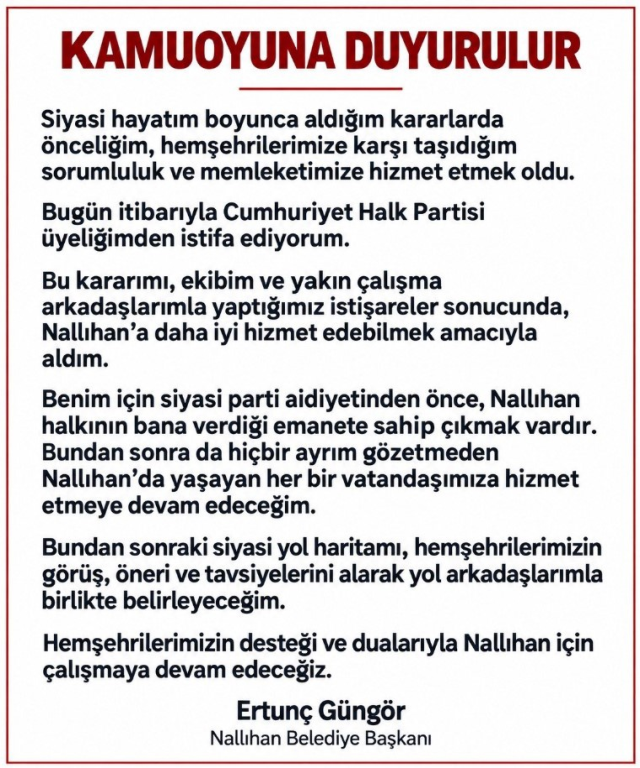 Bir belediye başkanı daha CHP'den istifa etti! İşte son durum