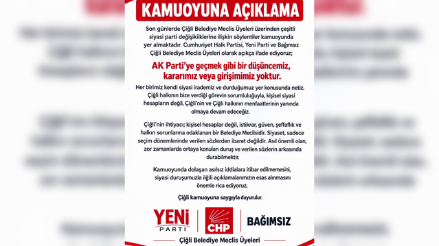 Çiğli Belediye Meclis Üyeleri, AK Parti'ye geçiş iddialarını yalanladı