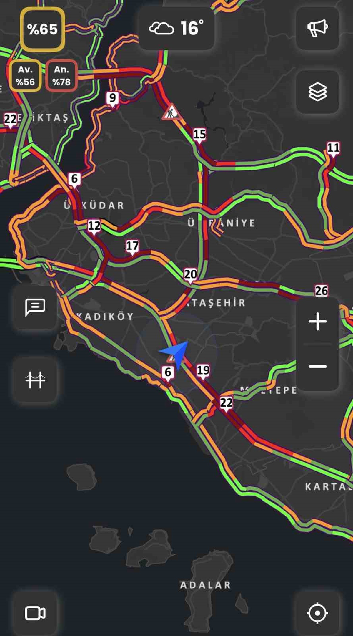 İstanbul\'da sabah yağışı trafik yoğunluğunu artırdı, kent genelinde yüzde 65 ölçüldü