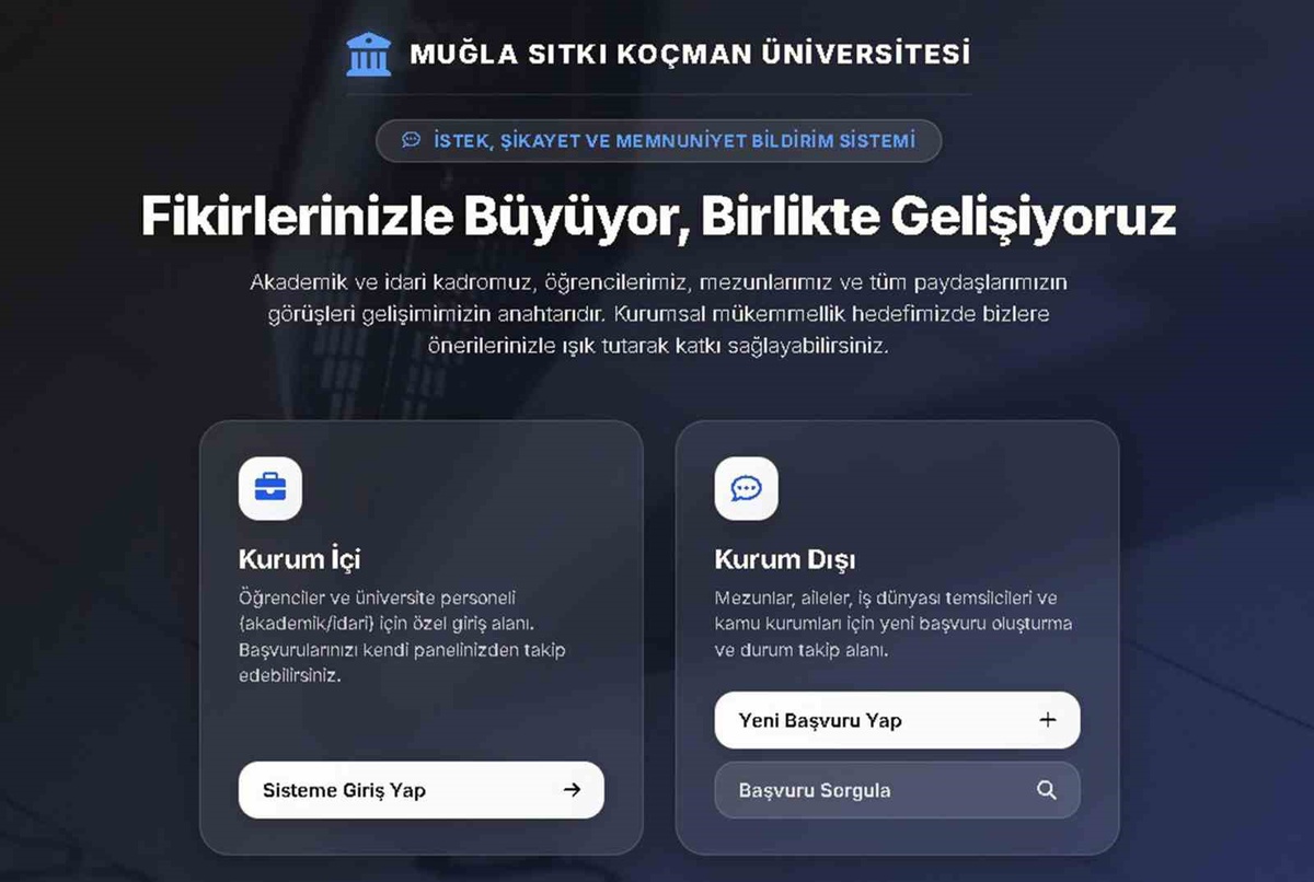 MSKÜ, geri bildirim sistemini kurum dışındaki tüm paydaşlara açtı