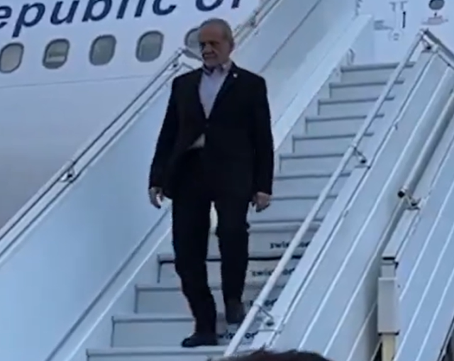 Savaş devam ederken dikkat çeken ziyaret! Pezeşkiyan ABD'de