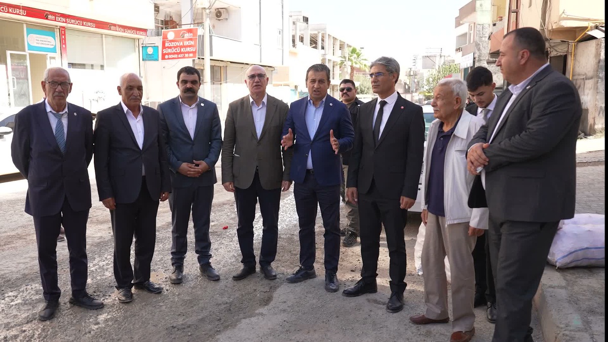YENİ Partili Bulut ve Tanal Bozova\'da inceleme yaptı, Sanayi Caddesi\'ne dikkat çekti