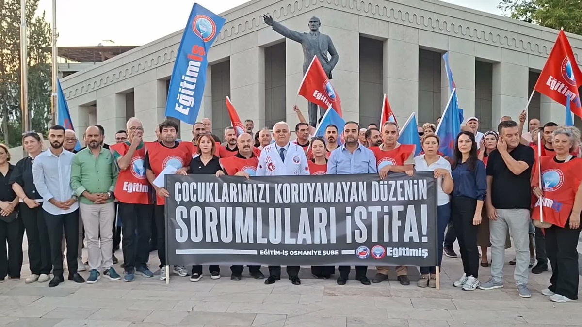 Eğitim-İş Osmaniye, Turgutlu\'da 1. derece riskli okulda 7 bakanlığa hesap sordu