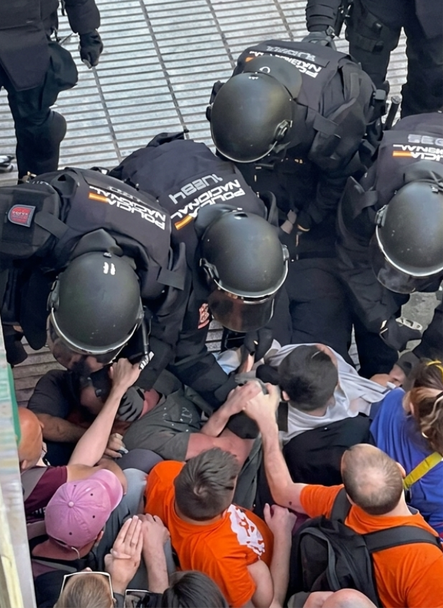 İspanya'da 87 yaşındaki kadının evinden tahliyesi sokakları karıştırdı: Polis göstericilere müdahale etti