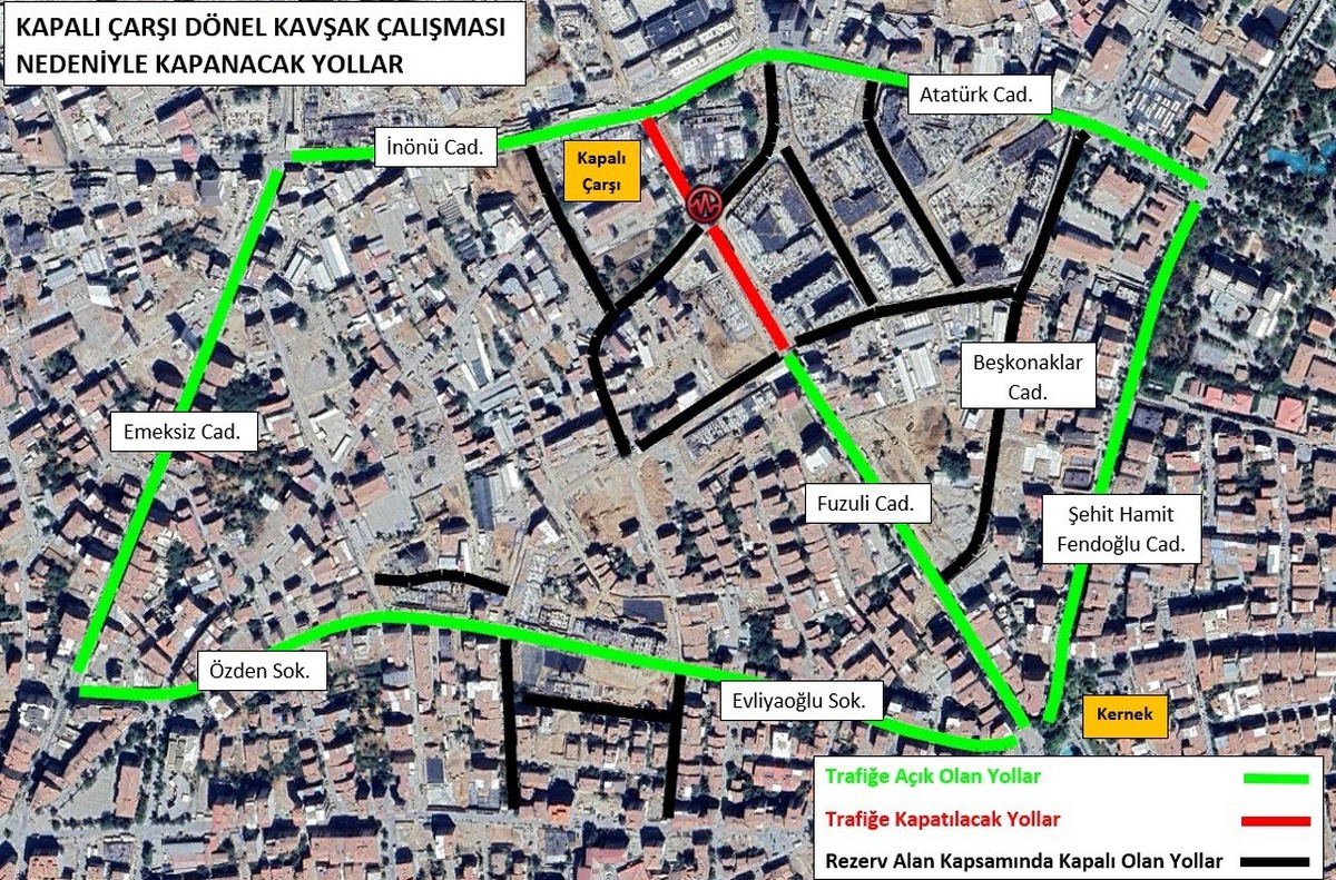 Malatya Büyükşehir Belediyesi İnönü-Fuzuli yolunda kavşak çalışması başlatacak