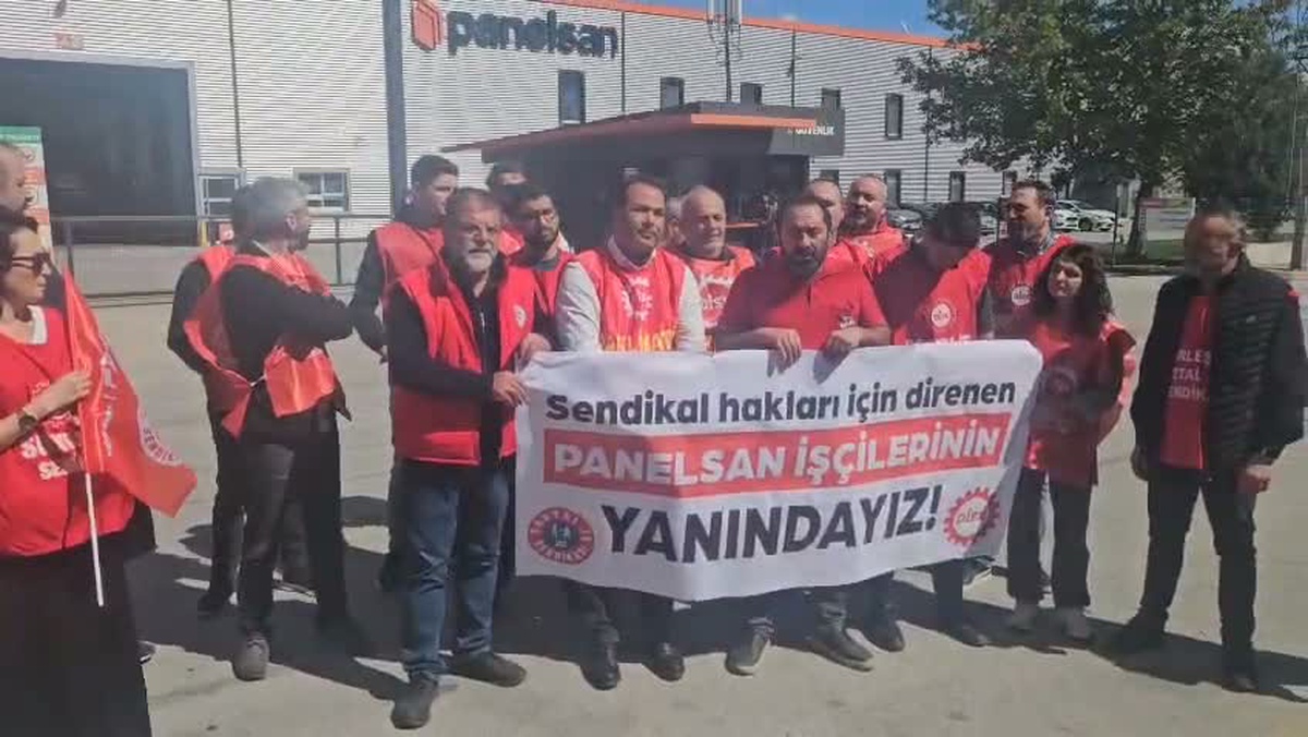 DİSK sendikaları Panelsan direnişçilerine destek verdi, eylem 53\'üncü gününde sürüyor