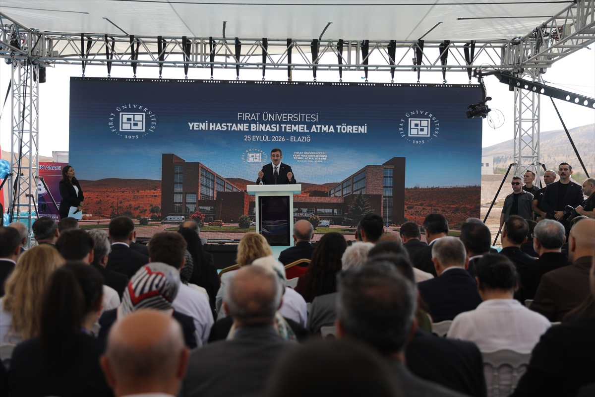 Cumhurbaşkanı Yardımcısı Yılmaz, Fırat Üniversitesi Yeni Hastane Binası Temel Atma Töreni\'nde konuştu: