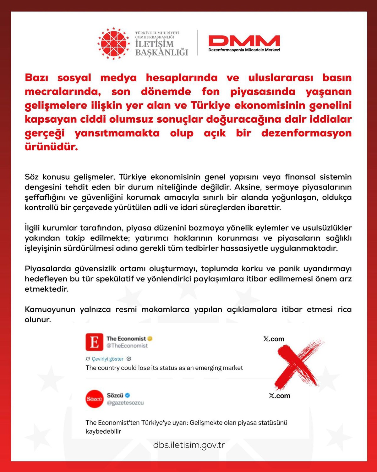 DMM, fon piyasası iddialarını açık dezenformasyon olarak nitelendirdi