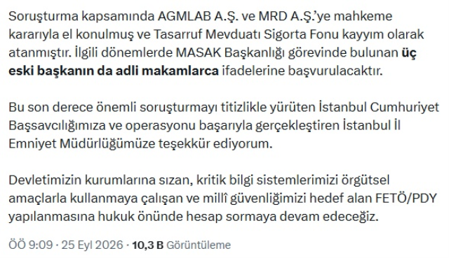 MASAK'ta casusluk soruşturması! 2 şirkete kayyum atandı, 3 eski başkan ifade verecek