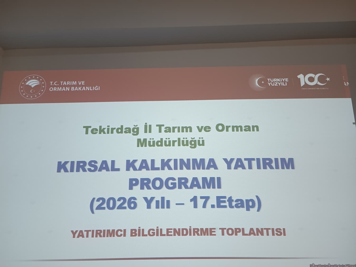Tekirdağ\'da Kırsal Kalkınma 17. Etap hibesi için faydalanıcılara toplantı düzenlendi