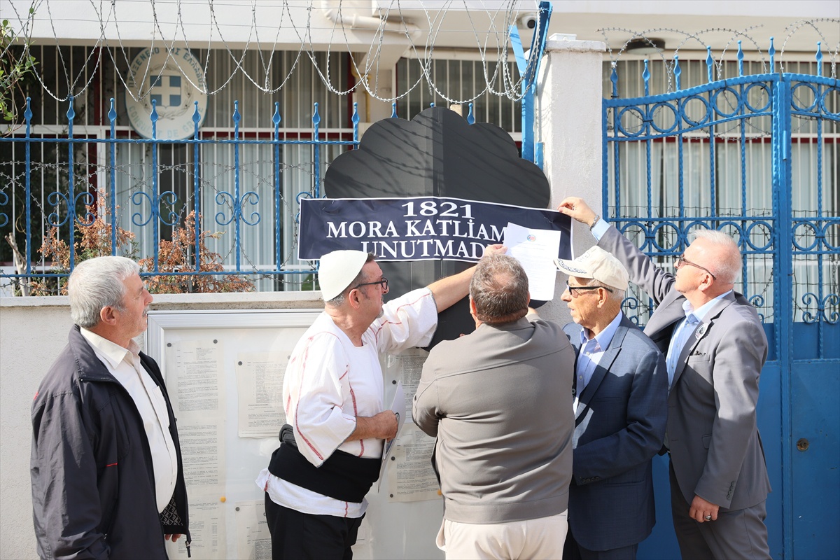 Mora katliamı 205. yılında Edirne\'de Yunan Konsolosluğu önünde siyah çelenkle anıldı