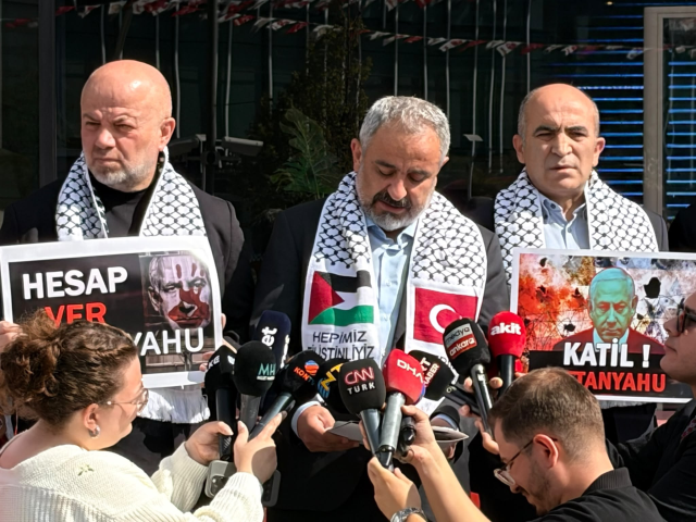 Türkiye Basın Federasyonu, İsrail Başbakanı Netanyahu'yu protesto etti
