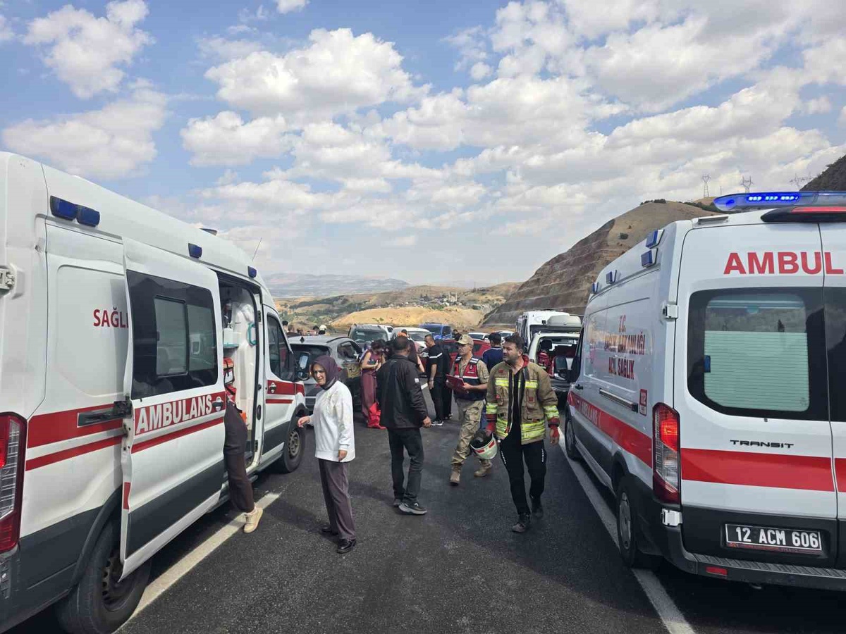Bingöl-Erzurum yolunda Çobantaşı köyü mevkisinde araçlar çarpıştı, 6 kişi yaralandı