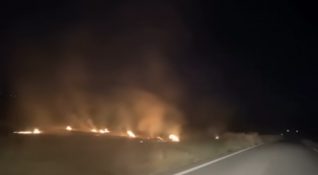 Çankırı Kızılırmak'ta arazi yangını rüzgarla büyüdü, ekipler kontrol altına aldı