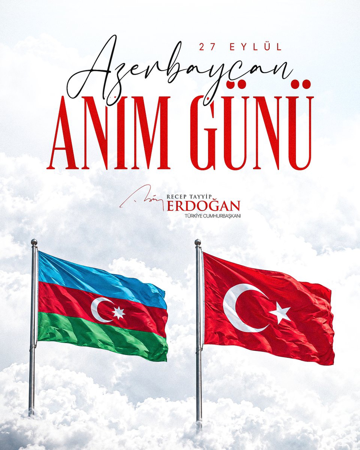 Cumhurbaşkanı Erdoğan\'dan 27 Eylül Azerbaycan Anım Günü mesajı