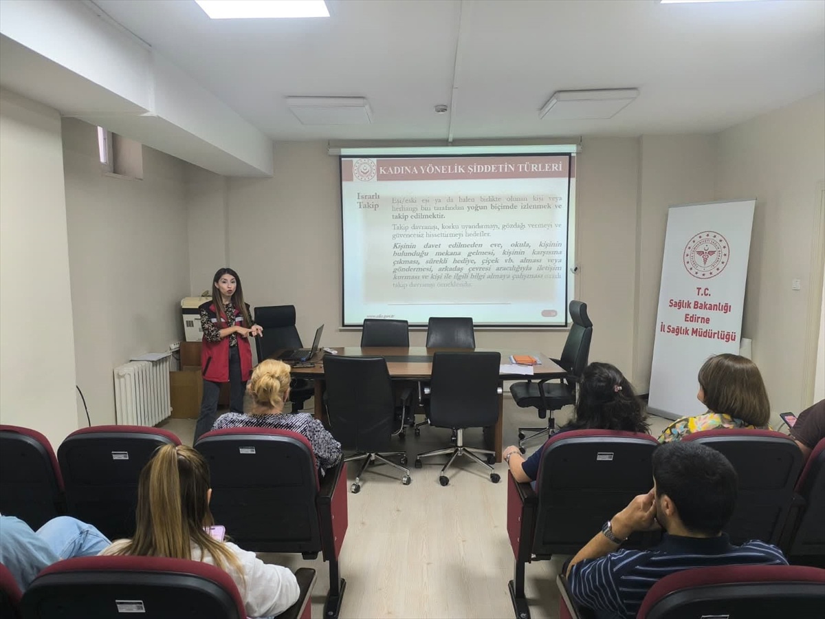 Edirne Uzunköprü\'de bakımevi denetlendi, sağlık personeline şiddet semineri verildi