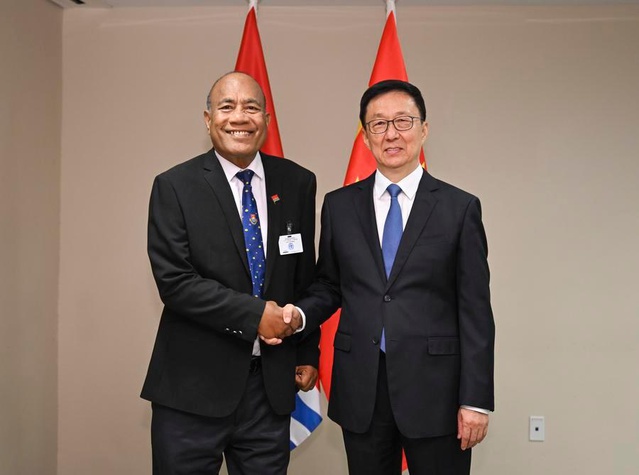 Han Zheng, BM'de Kiribati lideriyle görüşerek ilişkileri güçlendirme çağrısı yaptı