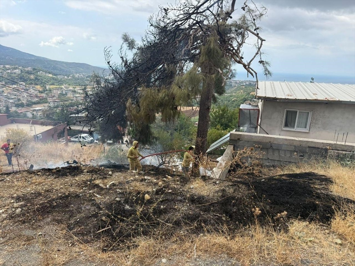 Hatay Belen\'de Cırtıman Mahallesi\'ndeki otluk yangını büyümeden söndürüldü