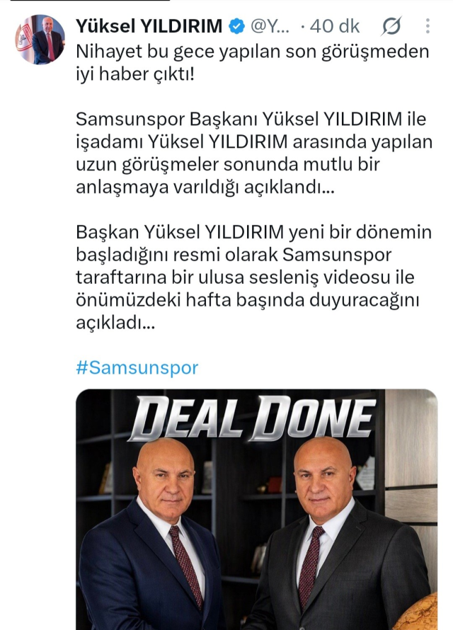 Yüksel Yıldırım'dan ilginç paylaşım