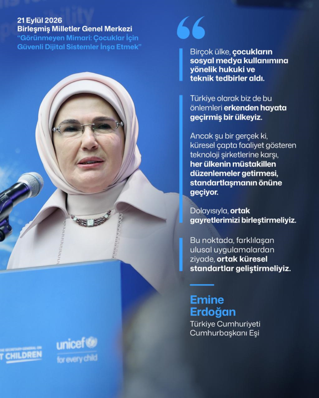 Aile ve Sosyal Hizmetler Bakanlığı BM'de çocukların dijital güvenliğini gündeme taşıdı