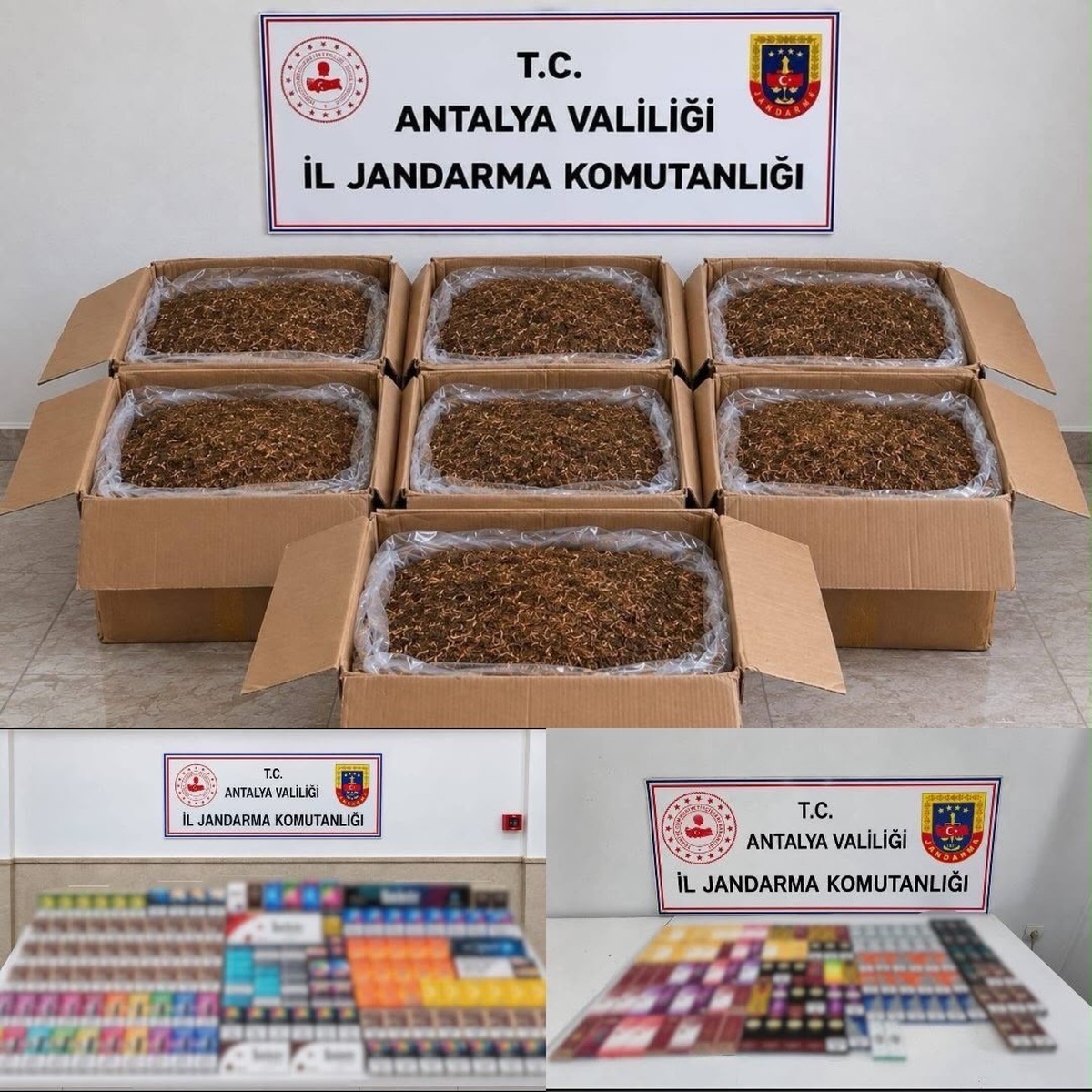 Antalya\'nın Alanya ve Döşemealtı ilçelerinde 210 kg kıyılmış tütün ele geçirildi