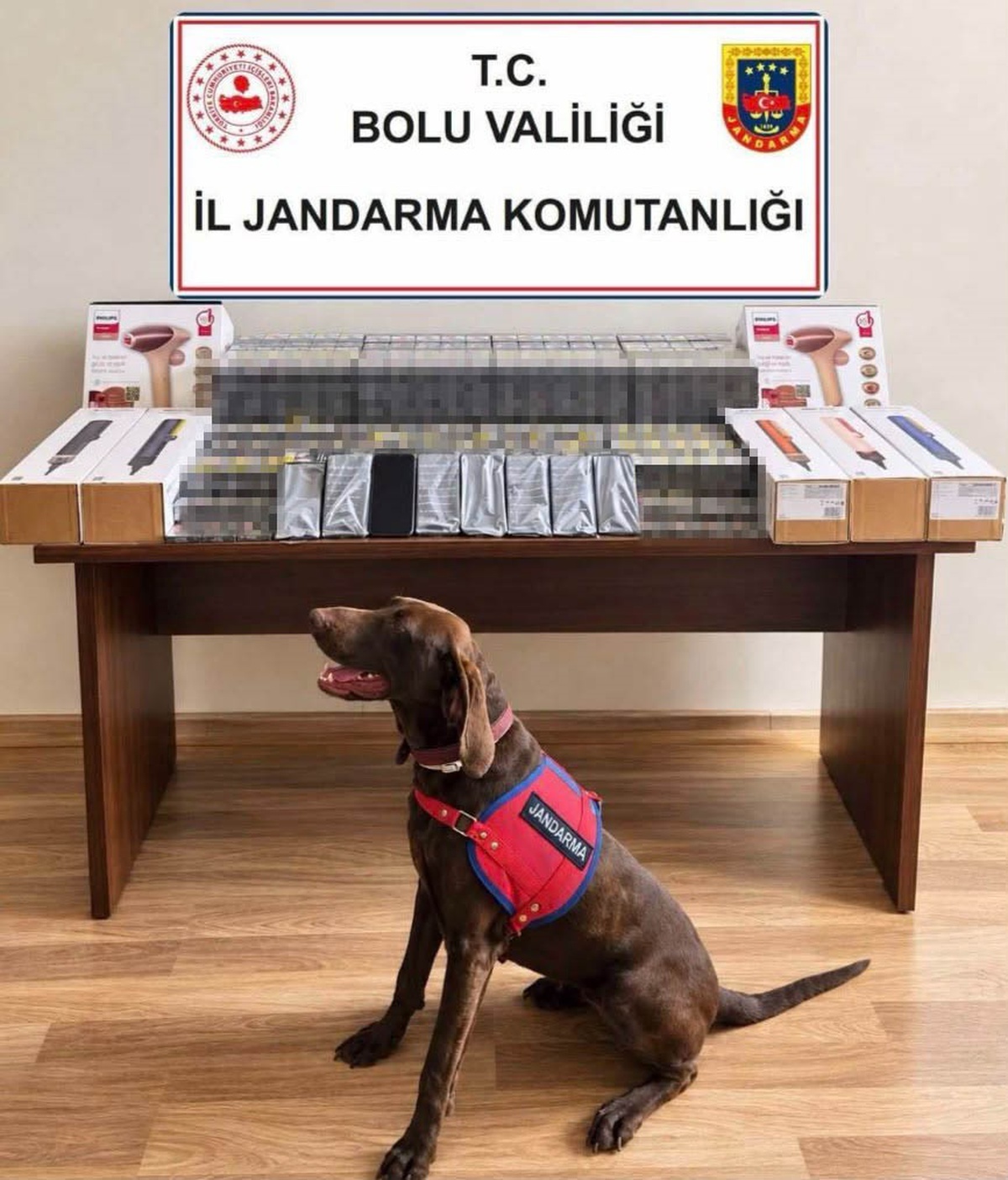 Bolu\'da yolcu otobüsünde 450 bin liralık kaçak sigara ele geçirildi
