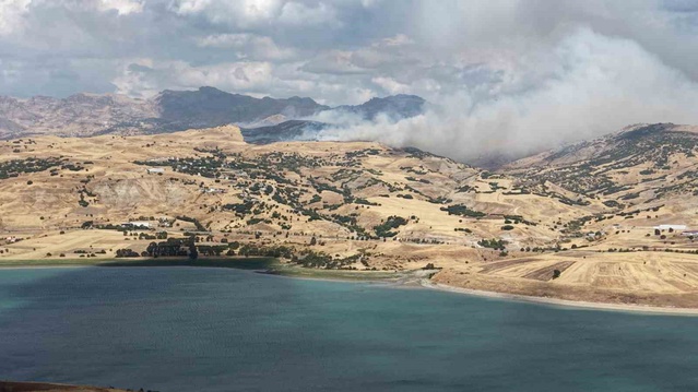 Tunceli Mazgirt'te kırsal alandaki yangın rüzgarla yayıldı, ekipler müdahale ediyor