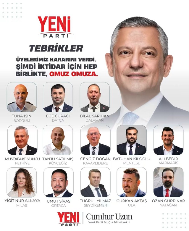Muğla'da 13 ilçede YENİ Parti üyeleri sandık başına giderek ilçe başkanlarını seçti