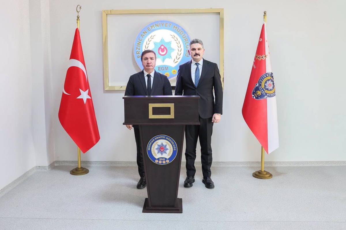 Erzincan Valisi, Emniyet Müdürü Doköz\'e iade-i ziyaret yapıp POMEM\'den bilgi aldı