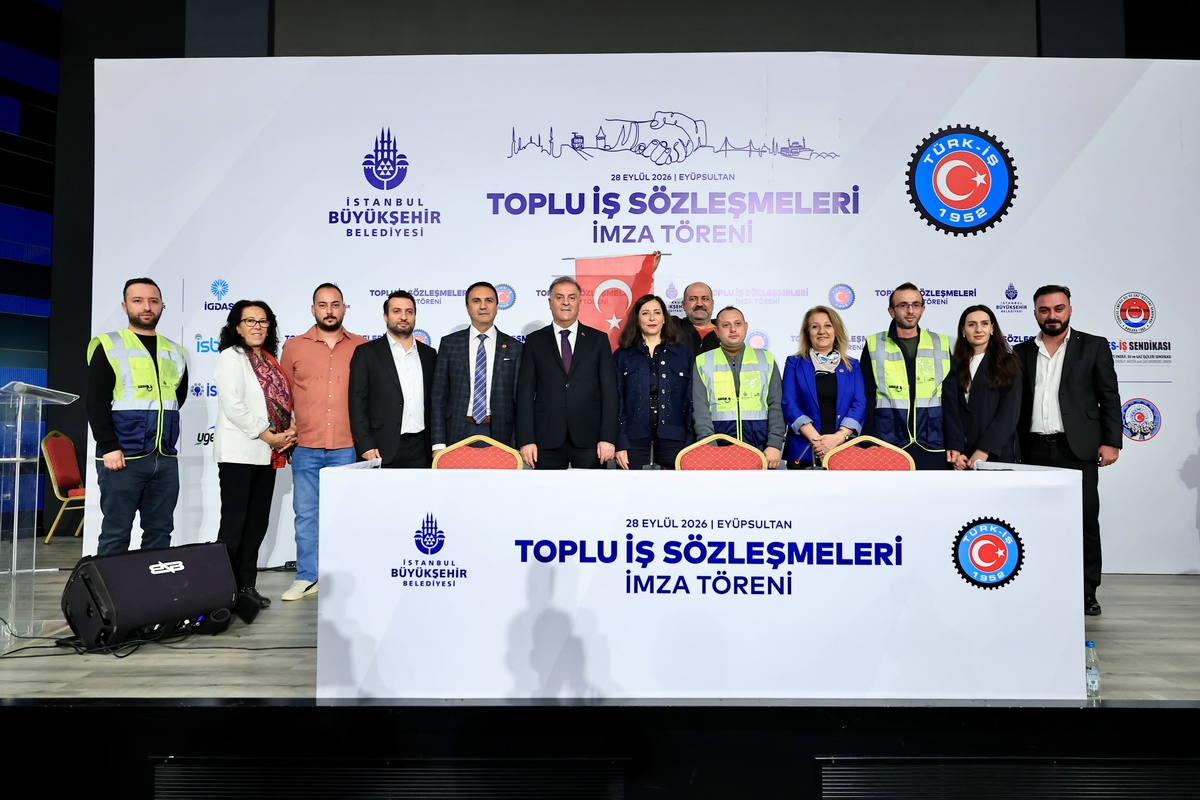 İBB iştirak şirketleri TÜRK-İŞ\'e bağlı sendikalarla Eyüpsultan\'da sözleşme imzaladı