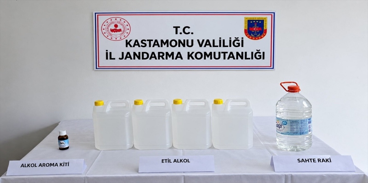 Kastamonu\'da jandarmanın silah ve sahte içki operasyonunda 8 kişi gözaltına alındı