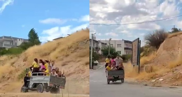 Siirt Baykan Atabağı'nda öğrenciler okula patpat kasasında gidiyor, servis istendi