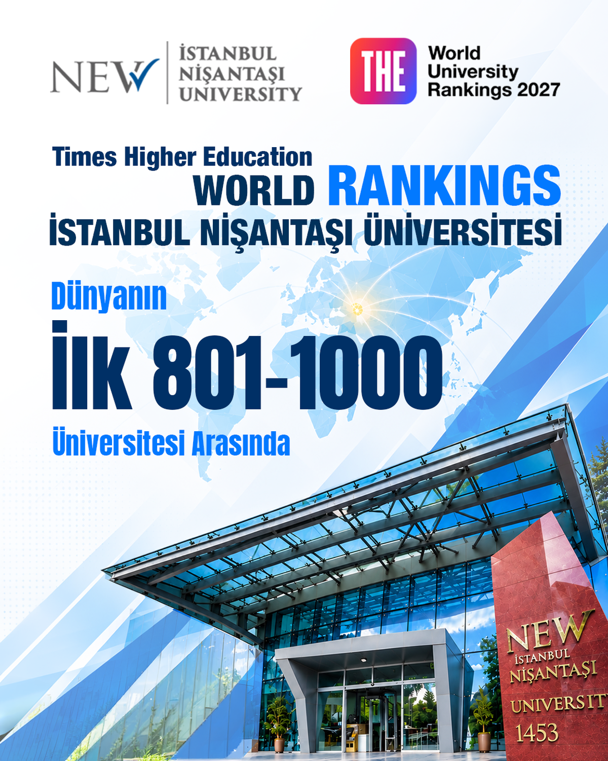 İstanbul Nişantaşı Üniversitesi dünyanın ilk 1000 üniversitesi arasında