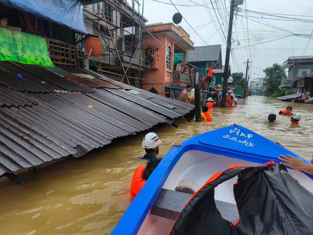 Myanmar'ın Tanintharyi bölgesinde selde 1 kişi öldü, Dawei'de 24.089 kişi etkilendi